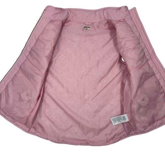 Crewcuts Girls 10 Light Pink Quilted Vest Puffer Snap Pockets Preppy Style - Picture 2 of 5